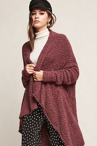 Fuzzy Chenille Knit Cardigan