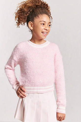 Girls Fuzzy Knit Stripe Sweater (kids)