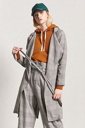 Glen Plaid Trench Coat