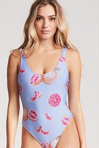 Grapefruit Print One-piece Swimsuit