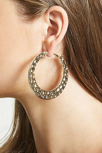 Hammered Hoop Earrings