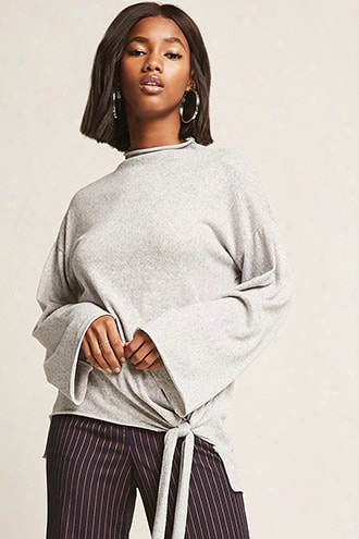 Heathered Bell-sleeve Top