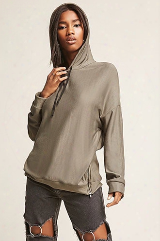 Hooded Dolman-sleeve Top