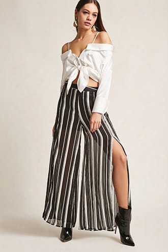 Metallic Sheer Palazzo Pants