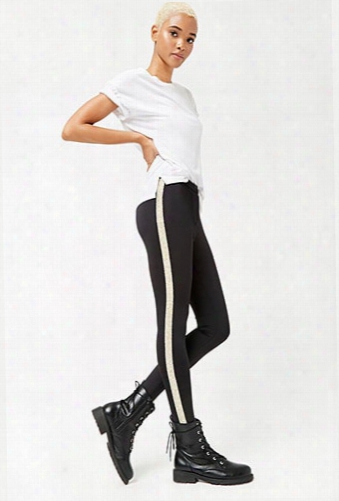 Metallic Stripe Stirrup Pants