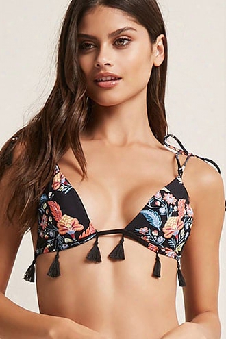 Nightwalker Floral Bikini Top