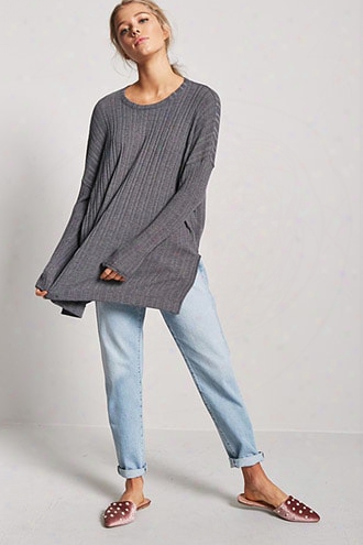 Oversized Ribbed Knit Top