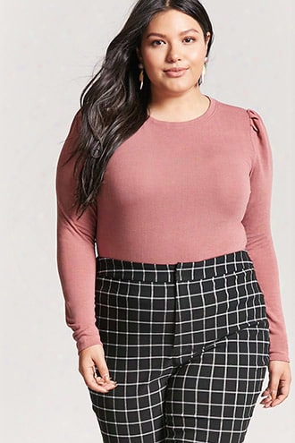 Plus Size Heathered Knit Top