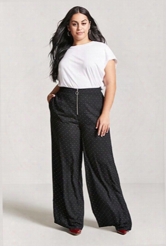 Plus Size Polka Dot Palazzo Pants