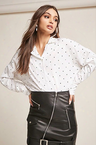 Polka Dot Cuban Collar Shirt