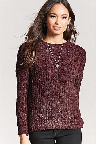 Ribbed Fuzzy Knit Sweater