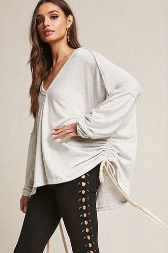 Ruched Self-tie Knit Top