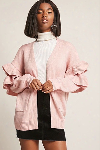 Ruffle-sleeve Cardigan