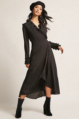 Ruffle Wrap Maxi Dress