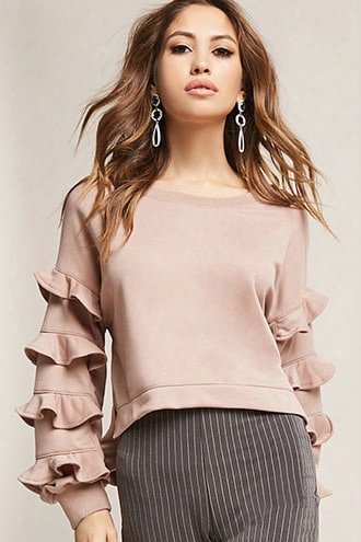 Ruffled High-low Pullover