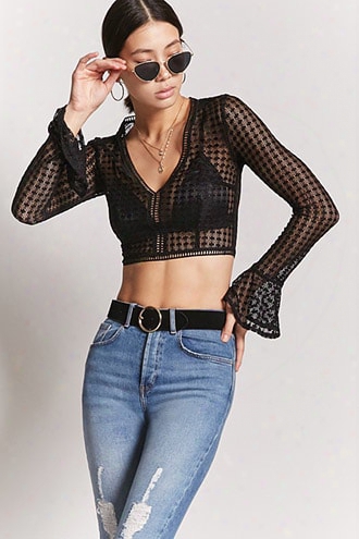 Sheer Crochet Crop Top