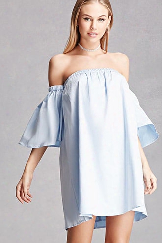 Smocked Off-the-shoulder Dress