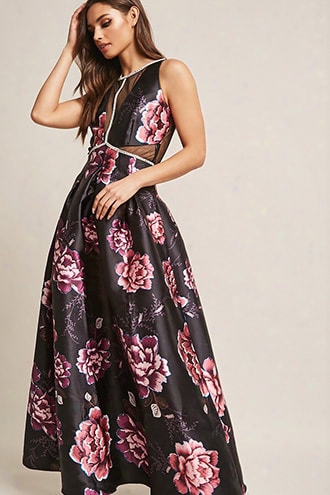 Soieblu Floral Rhinestone Maxi Dress