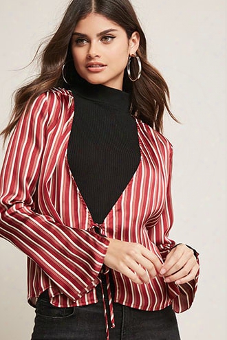 Stripe Open-front Top