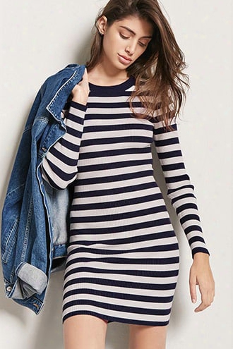 Stripe Ribbed Knit Dress