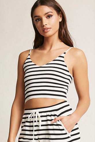 Striped Knit Cami Crop Cami