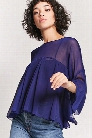 Sheer Bell-Sleeve Top