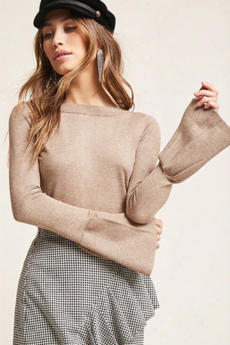 Trumpet-sleeve Sweater