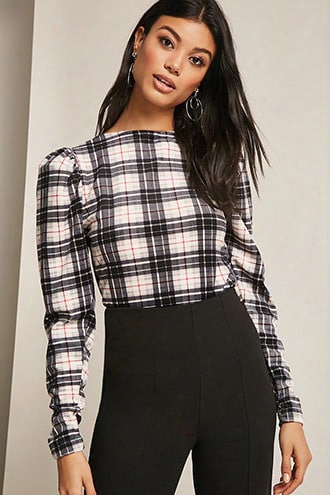 Velvet Plaid Top