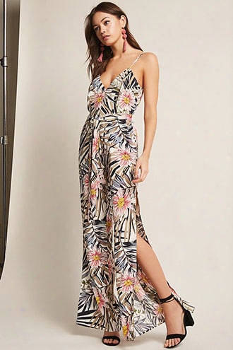 Belted Floral Jumpsuit