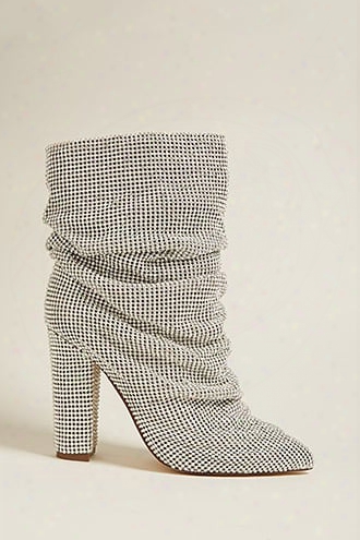 Chainmail Rhinestone Ankle Boots