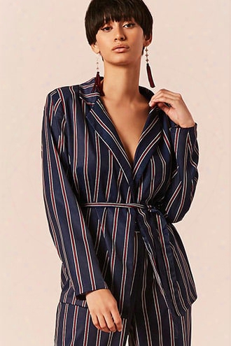 Contemporary Rd & Koko Stripe Wrap-front Blazer