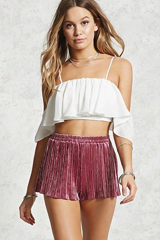 Contemporary Velvet Shorts