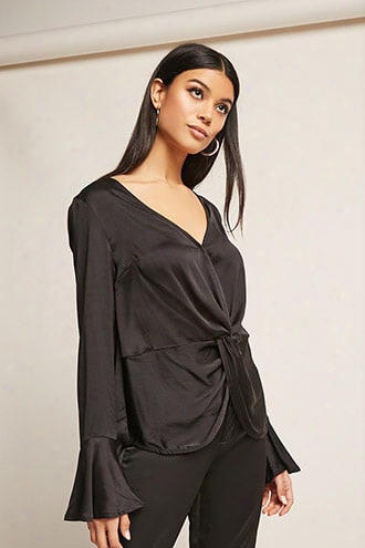 Crepe Twist-front Top