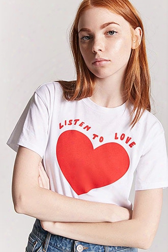 Cropped Listen To Love Graphic Tee