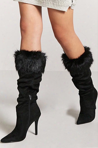 Faux Fur Stiletto Boots