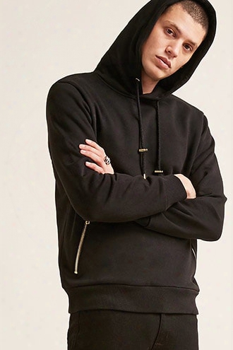 Fleece Knit Drawstring Hoodie