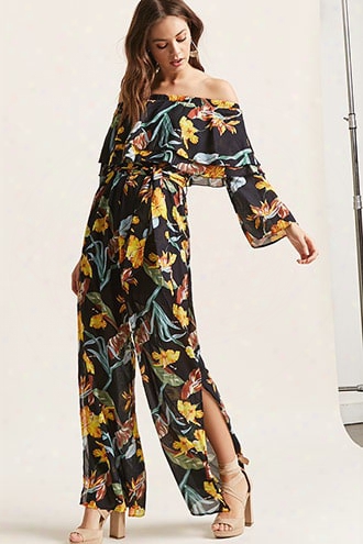 Floral Off-the-shoulder Jumpsuit