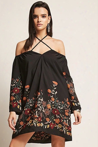 Floral Off-the-shoulder Peasant Dress