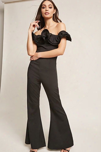 Flounce Flare-leg Jumpsuit