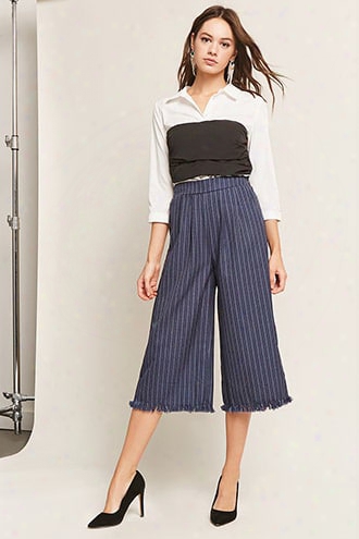 Frayed Stripe Culottes