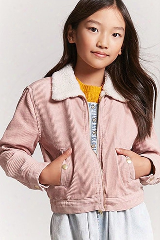 Girls Faux Shearling Corduroy Jacket (kids)