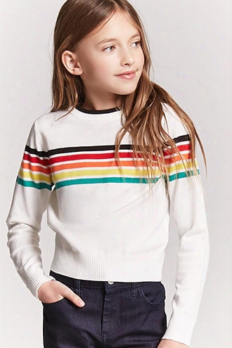 Girls Stripe Sweater-knit Top (kids)