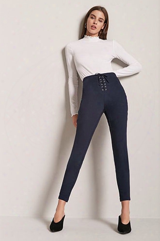 Lace-up Skinny Pants