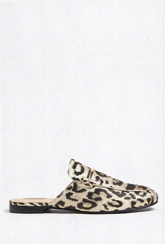 Leopard Print Loafer Mules