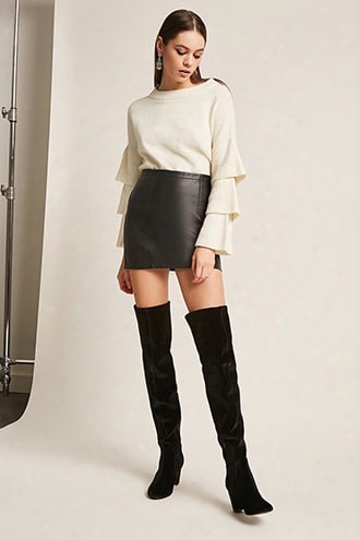Lfl By Lust For Life Velvet Over-the-knee Boots