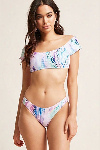 Marble Print Bikini Set