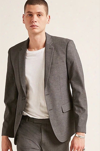 Marled Single-breasted Blazer