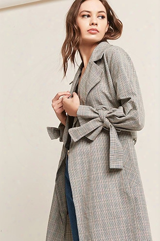 Multicolor Houndstooth Longline Jacket