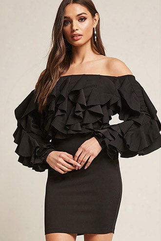 Off-the-shoulder Ruffle Dress