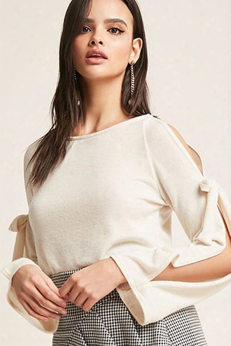 Open-slevee Knit Top